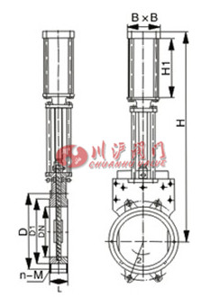 PZ673X-6、PZ673X-10_氣動漿液閥結(jié)構(gòu)圖